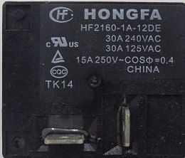 Relé Hongfa Hf2160-1a-12de 30a 240vac Ar Condicionado Split